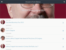 Tablet Screenshot of answersfromsilence.com